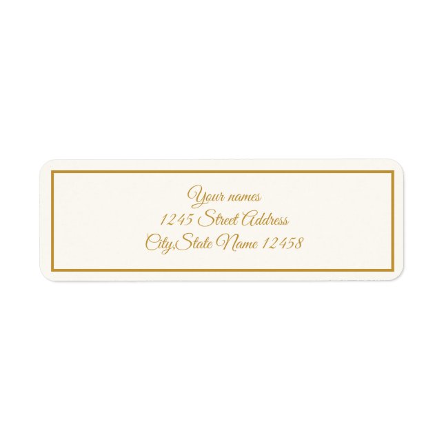 Elegant ivory and gold   label (Vorne)