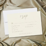 Elegant Ivory Cream Minimalist Wedding RSVP Karte<br><div class="desc">Celebrate your love with this minimalist ivory cream wedding response card with dinner choices design. Featuring a clean,  elegant look,  it's perfect for a refined autumn ceremony. This earthy,  modern look offers a warm and sophisticated feel for your fall hued wedding. Created by Simply Farmhouse Press.</div>