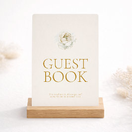 Elegant Ivory Floral Guest Book Sign Einladung