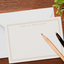 Elegant Ivory Gold Minimalistisch zwei Grenzen