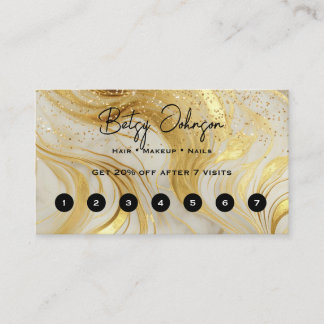 Elegant Ivory Marble and Gold Glitter Treuekarte