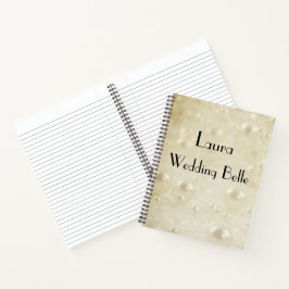 Elegant Ivory Pearls Personalisiert Wedding Belle Notizbuch