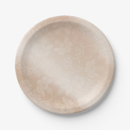 Elegant Ivory Wedding Floral Paper Teller