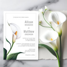 Elegant Ivory White Calla Lily Wedding