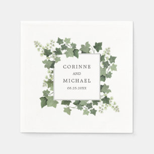 Elegant Ivy und Fern Greenerity Wedding Serviette