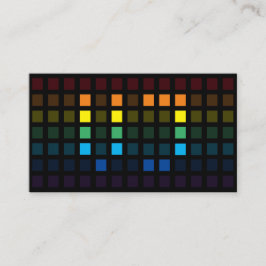 Elegant J rainbow squares music equalizer DJ Visitenkarte