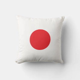 Elegant Japan Flag Inspired Minimal Throw Pillow Kissen