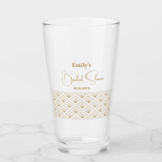 Elegant Japanese Bridal Shower Glas (Vorderseite)