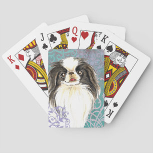 Elegant Japanese Chin Spielkarten