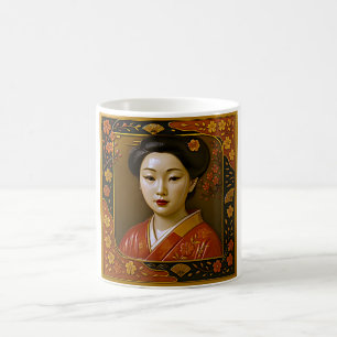 Elegant Japanese Geisha Kaffeetasse