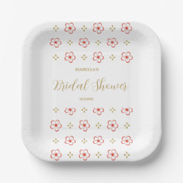 Elegant Japanese Plum Blossom Pappteller