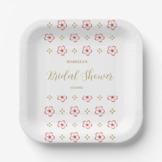 Elegant Japanese Plum Blossom Pappteller