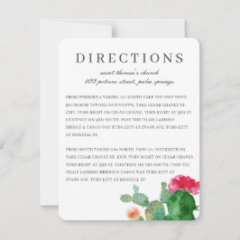 Elégant jardin de Cactus | Carte Mariage