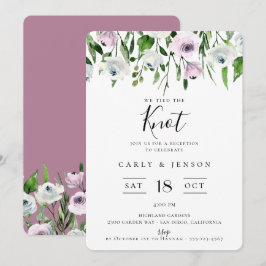 Elégant Jardin Floral Réception Invitation