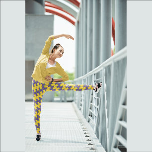 Elégant Jaune Brick Gym Yoga Femmes Leggings
