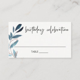 ELEGANT JEDER ALTER BLUE PINK FOLIAGE WREATH GEBUR PLATZKARTE