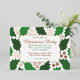 Elegant Jolly Holly Christmas Party Folieneinladung