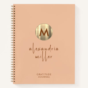 Élégant journal de la reconnaissance monogramme de