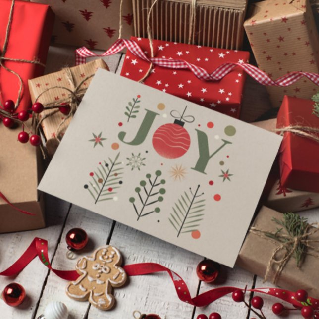 Elegant Joy Christmas Gruß Postkarte (Von Creator hochgeladen)