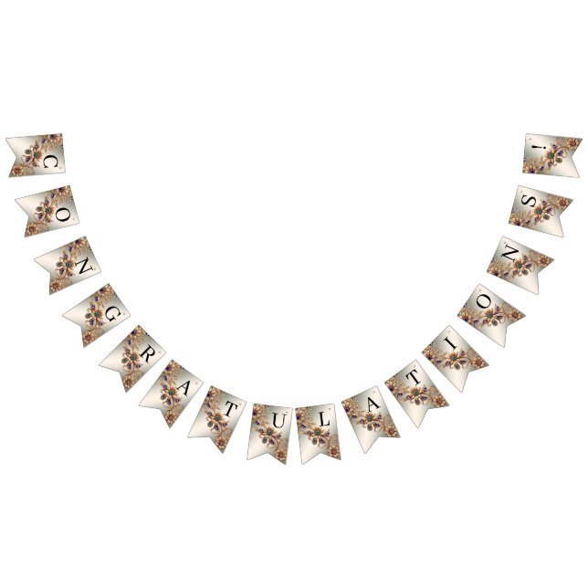 Elégant Joyau en Or Fleurs Drapeau de Bunting (Tout)