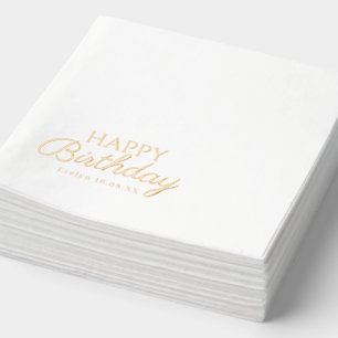 Elégant joyeux anniversaire Nom et date personna