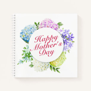 Elégant Joyeux Carnet de cadre floral Fête des Mèr