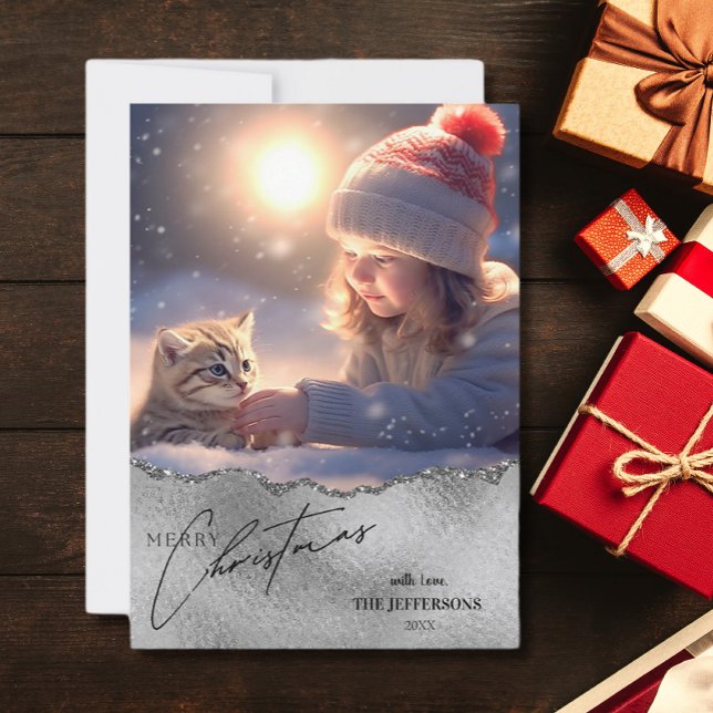 Élégant Joyeux Carte photo de Noël (Créateur téléchargé)