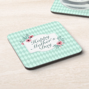 Elégant Joyeux Dessous de verre de cadre floral Fê