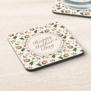 Elégant Joyeux Dessous de verre de cadre floral Fê