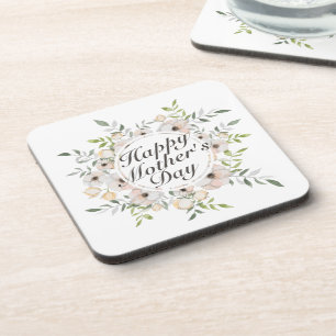 Elégant Joyeux Dessous de verre de cadre floral Fê