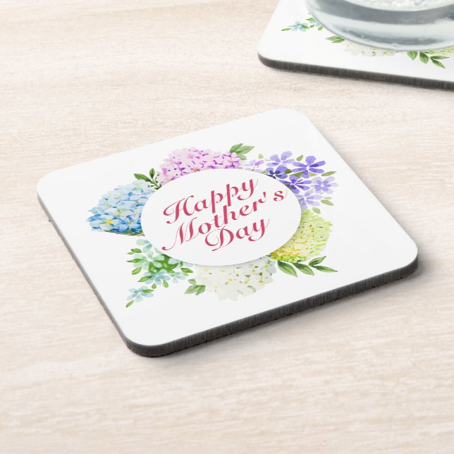 Elégant Joyeux Dessous de verre de cadre floral Fê (Côté gauche)
