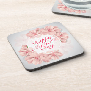 Elégant Joyeux Dessous de verre de cadre floral Fê