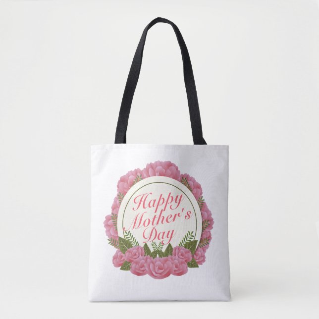 Elégant Joyeux Sac fourre-tout de cadre floral Fêt (Devant)