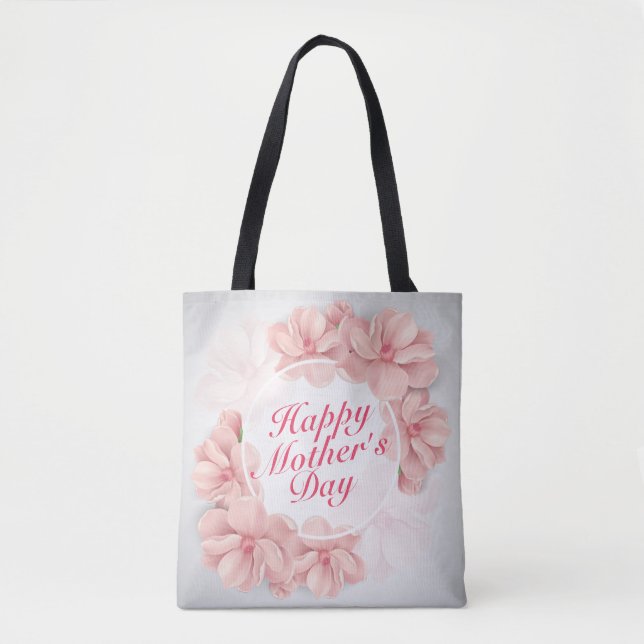 Elégant Joyeux Sac fourre-tout de cadre floral Fêt (Devant)