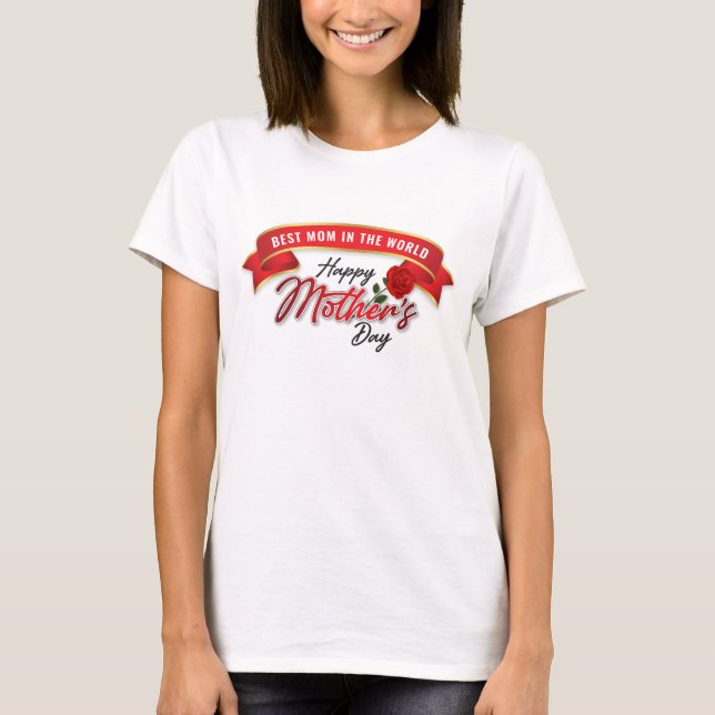 Elégant Joyeux T-shirt de la fête des mères (Devant)
