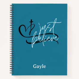 Elegant Just Glaube Spiral Notebook Notizbuch