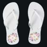 Elegant Just Married Floral Wedding | Flip Flops<br><div class="desc">For further customization,  please click the Customize button and use our design tool to modify this template. If the options are available,  you may change text and image by simply clicking on "Edit/Remove Text or Image Here" and add your own. Designed by Freepik.</div>
