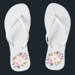 Elegant Just Married Floral Wedding | Flip Flops<br><div class="desc">For further customization,  please click the Customize button and use our design tool to modify this template. If the options are available,  you may change text and image by simply clicking on "Edit/Remove Text or Image Here" and add your own. Designed by Freepik.</div>