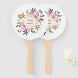 Elegant Just Married Floral Wedding | Handfächer
