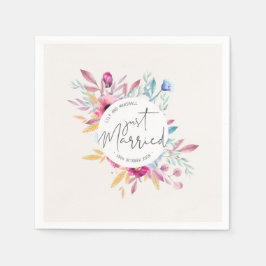 Elegant Just Married Wedding | Serviette