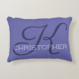 Elegant K Initial Name Blue Periwinkle Dekokissen