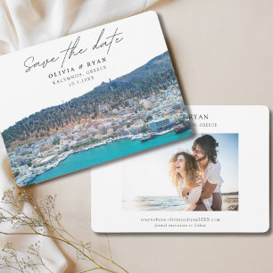 Elegant Kalymnos Griechenland Hochzeit Rettet das  Einladung