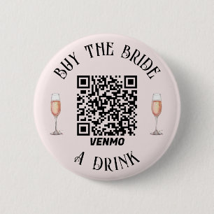 Elegant Kauf der Braut ein Getränk QR Button