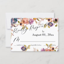 Elegant Kindly Respond Watercolor Boho Floral
