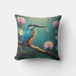 Elegant Kingfisher Bird Kissen