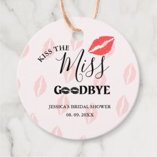 Elegant Kiss Miss Goodbye Red Lips Brautparty Geschenkanhänger