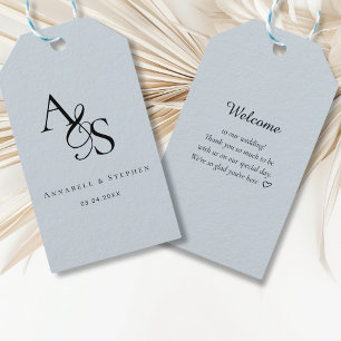 Elegant, klassisch, Monogramm, Hochzeit Geschenkanhänger