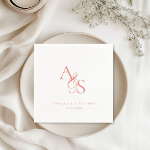 Elegant, Klassisch, Monogramm, Hochzeit Serviette