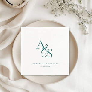 Elegant, Klassisch, Monogramm, Hochzeit Serviette