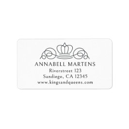Elegant, königlich adressaufkleber